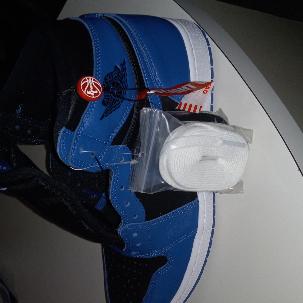 Air Jordan 1 retro high og dk marina blue/black - white